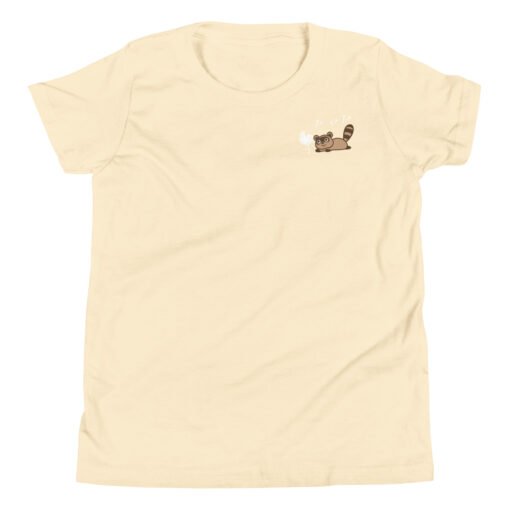 Youth Short Sleeve T-Shirt Raccoon Dandelion - Image 9