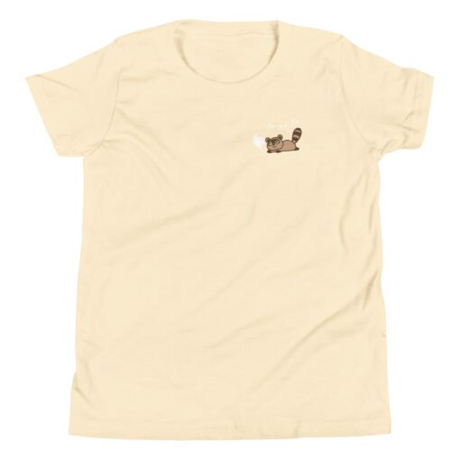 Youth Short Sleeve T-Shirt Raccoon Dandelion - Image 9