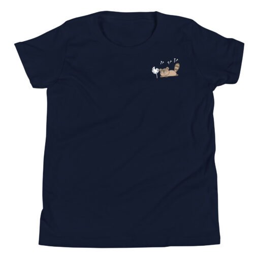 Youth Short Sleeve T-Shirt Raccoon Dandelion - Image 3