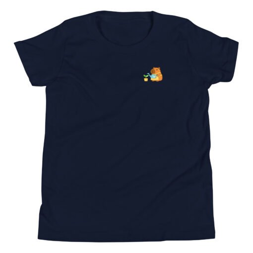 Youth Short Sleeve T-Shirt Gardening Capybara - Image 3