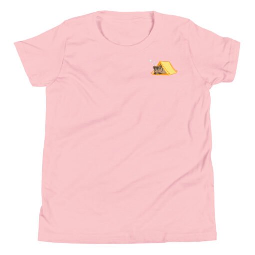 Youth Short Sleeve T-Shirt Raccoon Camping - Image 8