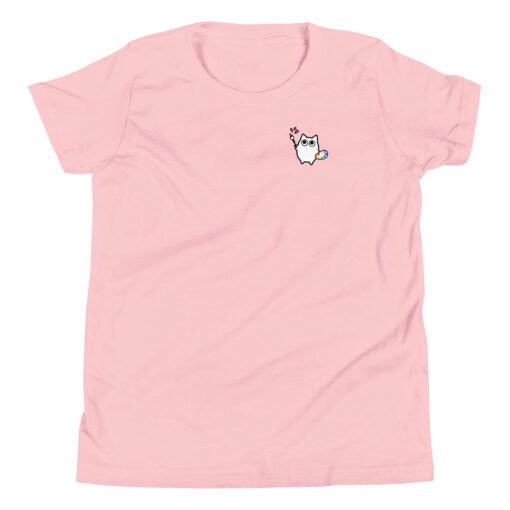 Youth Short Sleeve T-Shirt Little Ghost Painting - Image 8