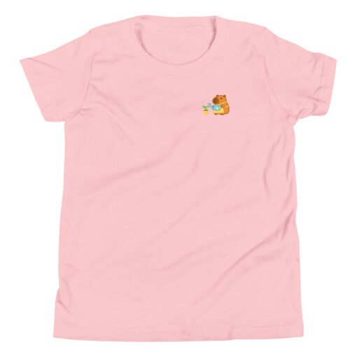 Youth Short Sleeve T-Shirt Gardening Capybara - Image 8