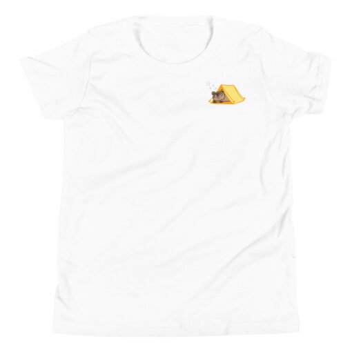 Youth Short Sleeve T-Shirt Raccoon Camping