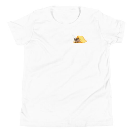 Youth Short Sleeve T-Shirt Raccoon Camping