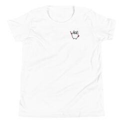 Youth Short Sleeve T-Shirt Little Ghost Makeup