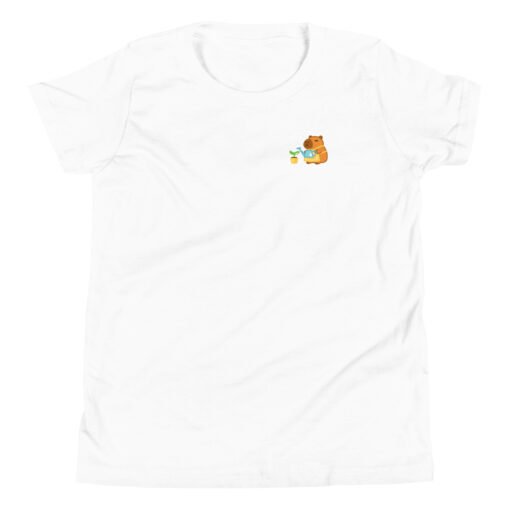 Youth Short Sleeve T-Shirt Gardening Capybara